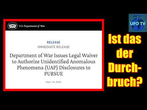 Thumbnail YouTube Video: Trump hebt Geheimhaltung für Whistleblower auf! ● UAPdate 2026/9/15
